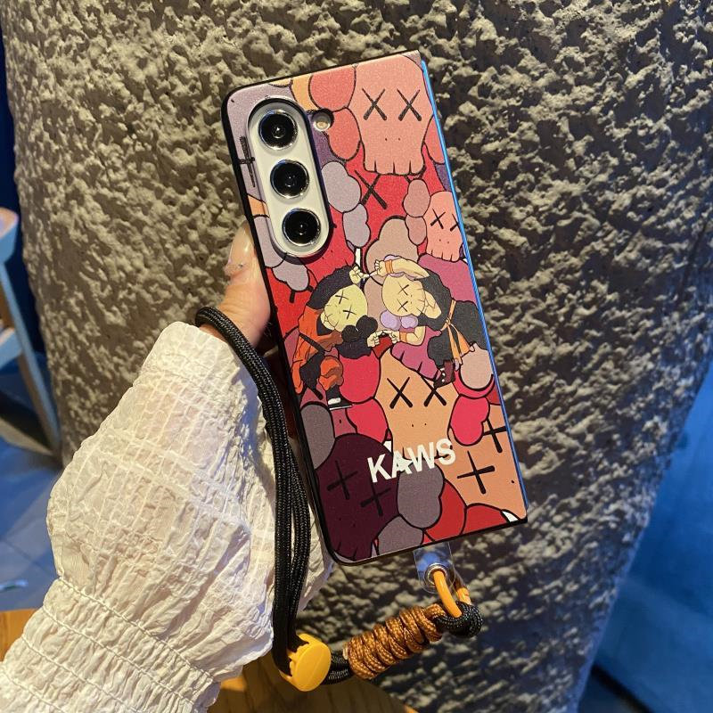 Kaws カウズgalaxy zflip4 5 6ケースブランド男女galaxy z flip5 4 6ケースブランドGalaxy z flip5 6カバー高品質手帳型Galaxy Zflip4 5 6ケースブランド