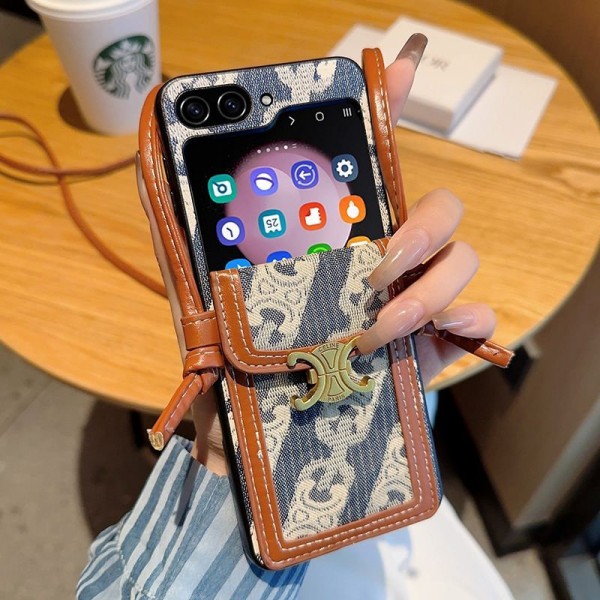 CELINE セリーヌ人気Galaxy Z fold4 5 6ケース革製galaxy z fold6 5 4 3 2ケースハイブランドハイブランドギャラクシー z フリップ5 4 6ケースブランドGalaxy z flip5 6カバー高品質