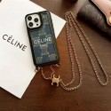 CELINE セリーヌiphone14 16 pro 15 plusケースブランドカード入れハイブランドiphone14pro/16 15plusカバー人気アイフォン14pro max/16 15 proケース韓国風iphone16/14/13/15pro maxケースレディース斜め掛け