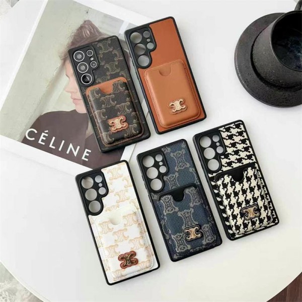 CELINE セリーヌ手帳型バッグ型samsung s25plus s24 S23 Ultra SC-52D s23 s24 plus SC-51EケースGalaxy S24 Ultra SCG26/s23ultraケースハイブランドバッグ型ブランドギャラクシーs24 SCG25/S23+/S22Ultraケースブランドgalaxy s24+ ultraカバーiphone 14 15 16カバーレディースメンズ