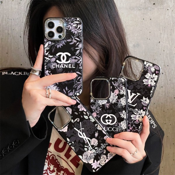 Chanel シャネル ルイヴィトン Lv グッチ Gucci イブサンローラン Ysl iphone14 16 pro 15 plusケースブランドカード入れハイブランドiphone14pro/16 15plusカバーアイフォン16 15/14/13/ 12 pro maxケースパロディーブランド携帯ケースiphone 16 15 pro max 14pro/13 pro maxケース手帳型