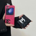 Chanel シャネルgalaxy z flip6 fold6ケースブランド人気Galaxy Z fold4 5 6ケース革製galaxy z fold6 5 4 3 2ケースハイブランド手帳型Galaxy Zflip4 5 6ケースブランド