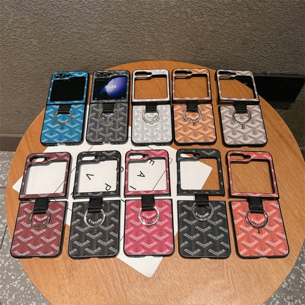 Goyard ゴヤール人気Galaxy z flip6 fold6ケース革製ブランドギャラクシーZ フォールド6 5 4 3 2ケース男女galaxy z flip5 4 6ケース手帳型Galaxy Zflip4 5 6ケースブランド