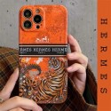 Hermes エルメス韓国風iphone16/14/13/15pro maxケースレディース斜め掛けアイフォン16 15/14/13/ 12 pro maxケースパロディーハイブランドアイフォン16 15 14ケーストランク型ブランド携帯ケースiphone 16 15 pro max 14pro/13 pro maxケース手帳型