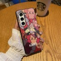 Kaws カウズ人気Galaxy Z fold4 5 6ケース革製ハイブランドギャラクシー z フリップ5 4 6ケースブランドギャラクシーZ フォールド6 5 4 3 2ケース男女galaxy z flip5 4 6ケース