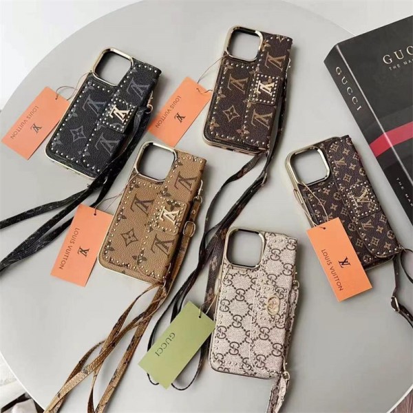 Lv ルイヴィトンiphone14 16 pro 15 plusケースブランドカード入れ韓国風iphone16/14/13/15pro maxケースレディース斜め掛けアイフォン16 15/14/13/ 12 pro maxケースパロディーハイブランドアイフォン16 15 14ケーストランク型