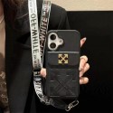 Off-White オフホワイトiphone14 16 pro 15 plusケースブランドカード入れハイブランドiphone14pro/16 15plusカバー韓国風iphone16/14/13/15pro maxケースレディース斜め掛けiphone15 plus14 16 pro maxケースブランドコピーメンズ