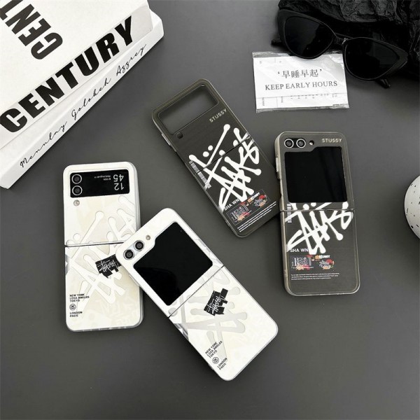 Stussy ステューシーgalaxy zflip4 5 6ケースブランドブランドギャラクシーZ フォールド6 5 4 3 2ケースブランドGalaxy z flip5 6カバー高品質手帳型Galaxy Zflip4 5 6ケースブランド