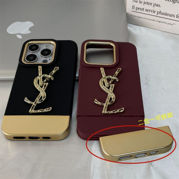 Ysl イブサンローランiphone14 16 pro 15 plusケースブランドカード入れハイブランドiphone14pro/16 15plusカバー人気アイフォン14pro max/16 15 proケースハイブランドアイフォン16 15 14ケーストランク型