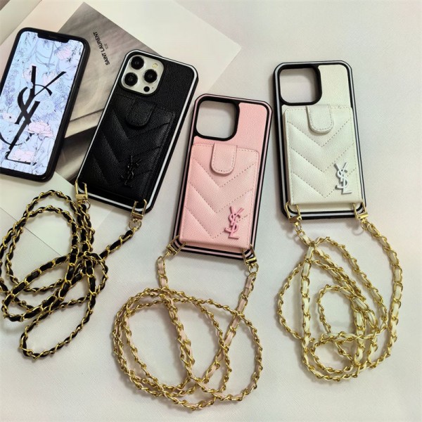 Ysl イブサンローランハイブランドiphone14pro/16 15plusカバー韓国風iphone16/14/13/15pro maxケースレディース斜め掛けiphone15 plus14 16 pro maxケースブランドコピーメンズアイフォン16 15/14/13/ 12 pro maxケースパロディー