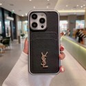 Ysl イブサンローランiphone14 16 pro 15 plusケースブランドカード入れハイブランドiphone14pro/16 15plusカバー韓国風iphone16/14/13/15pro maxケースレディース斜め掛けブランド携帯ケースiphone 16 15 pro max 14pro/13 pro maxケース手帳型