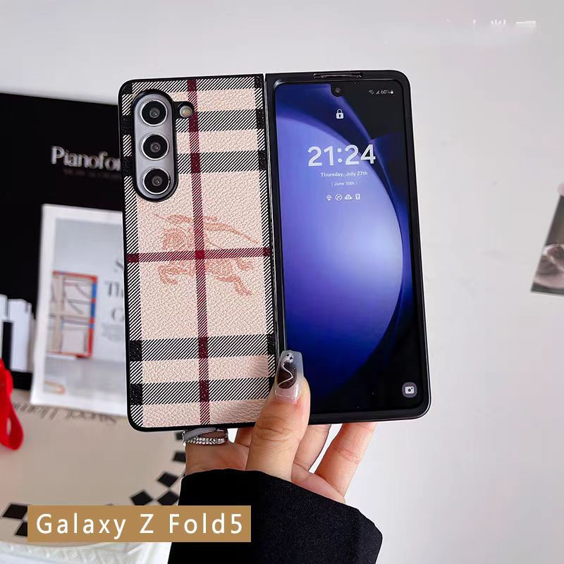 Burberry バーバリーgalaxy z flip6 fold6ケースハイブランドハイブランドギャラクシー z フリップ5 4 6ケース男女galaxy z flip5 4 6ケースブランド