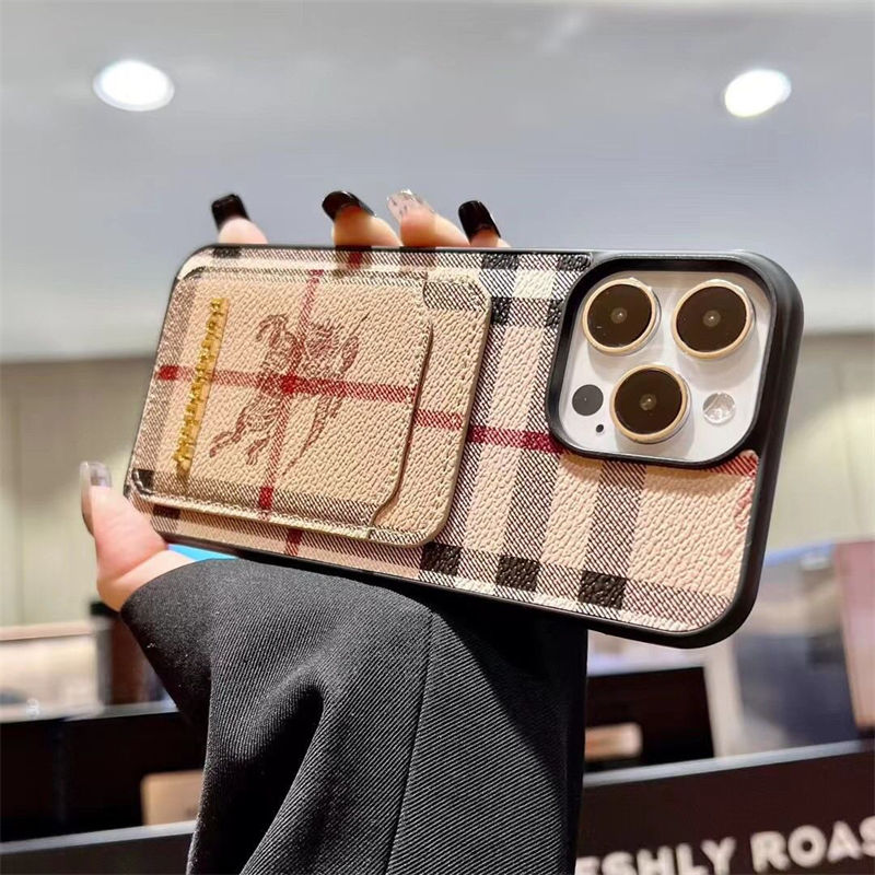 Burberry バーバリーiphone14 16 pro 15 plusケースブランドカード入れ人気アイフォン14pro max/16 15 proケース