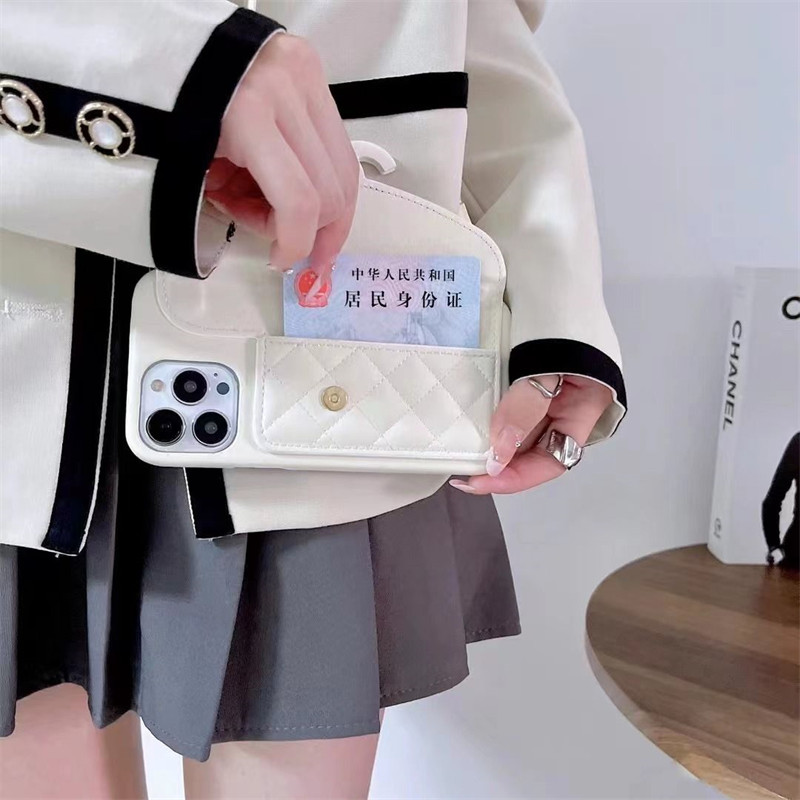 Chanel シャネルiphone14 16 pro 15 plusケースブランドカード入れハイブランドiphone14pro/16 15plusカバー人気