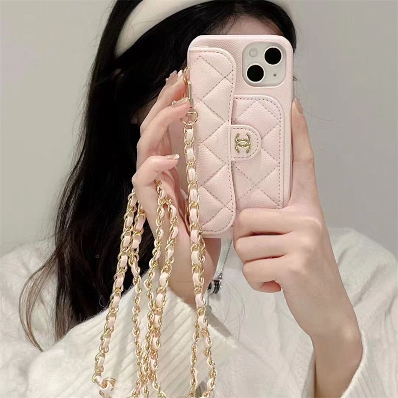 Chanel シャネルハイブランドiphone 16 pro max 14pro 15plusカバー人気アイフォン14pro max/16 15 proケース 革製 ショルダーバッグ型 