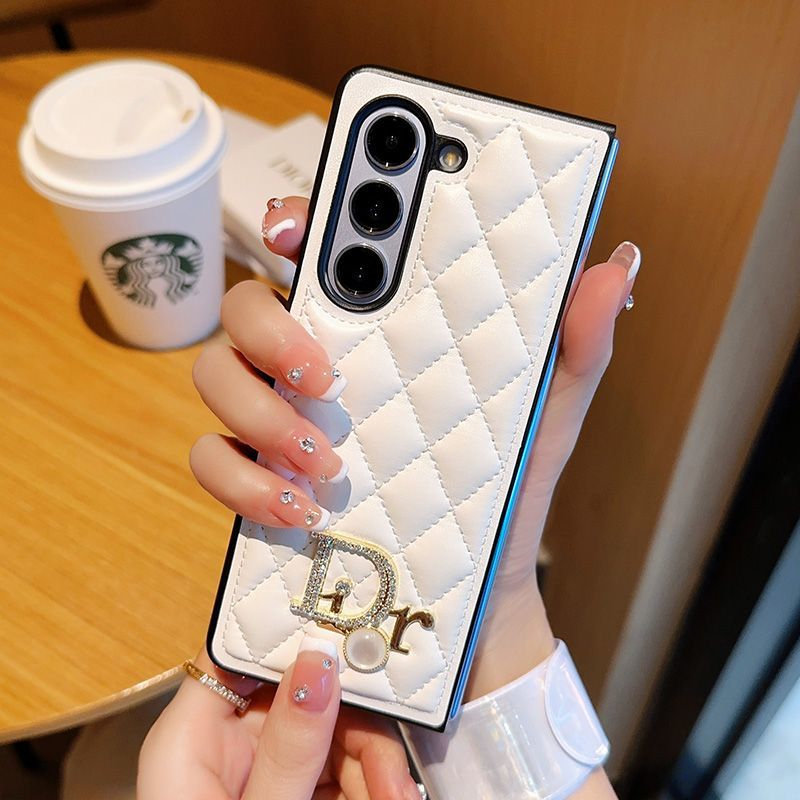 Dior ディオール人気Galaxy Z fold4 5 6ケース革製ハイブランドギャラクシー z フリップ5 4 6ケース