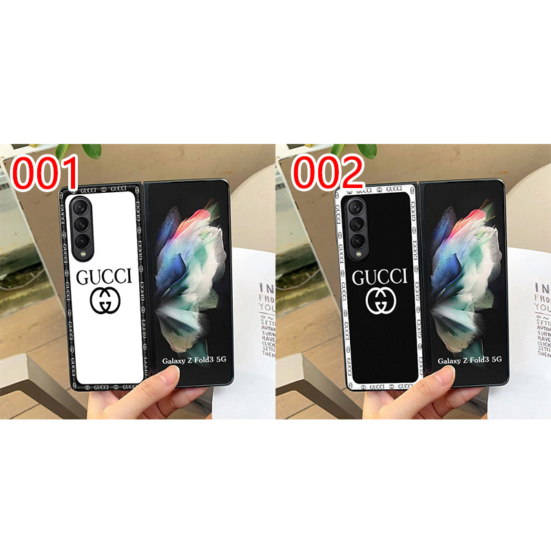 グッチブランドGalaxyZfold/fold2/fold3ケースパロディ風