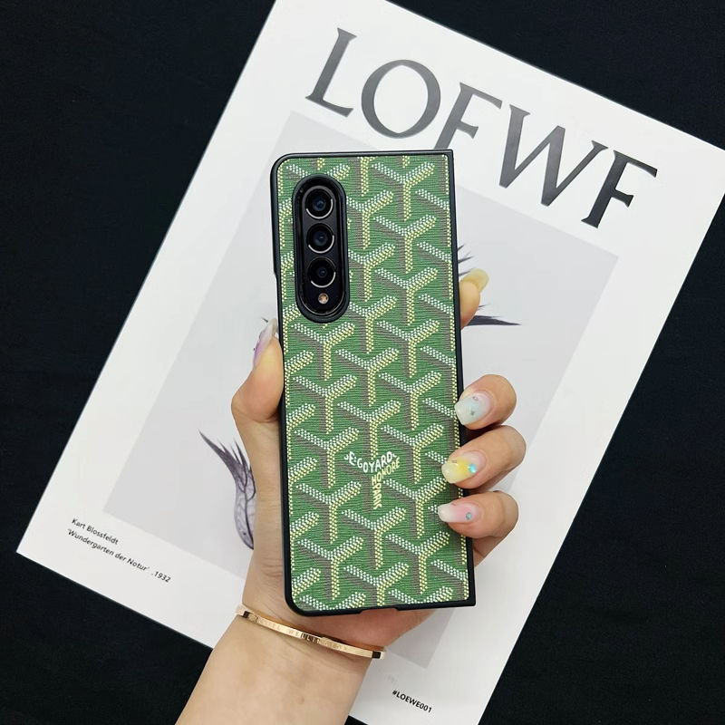 Goyard ゴヤールgalaxy zflip4 5 6ケースブランド人気Galaxy Z fold4 5 6ケース革製galaxy z fold6 5 4 3 2ケース