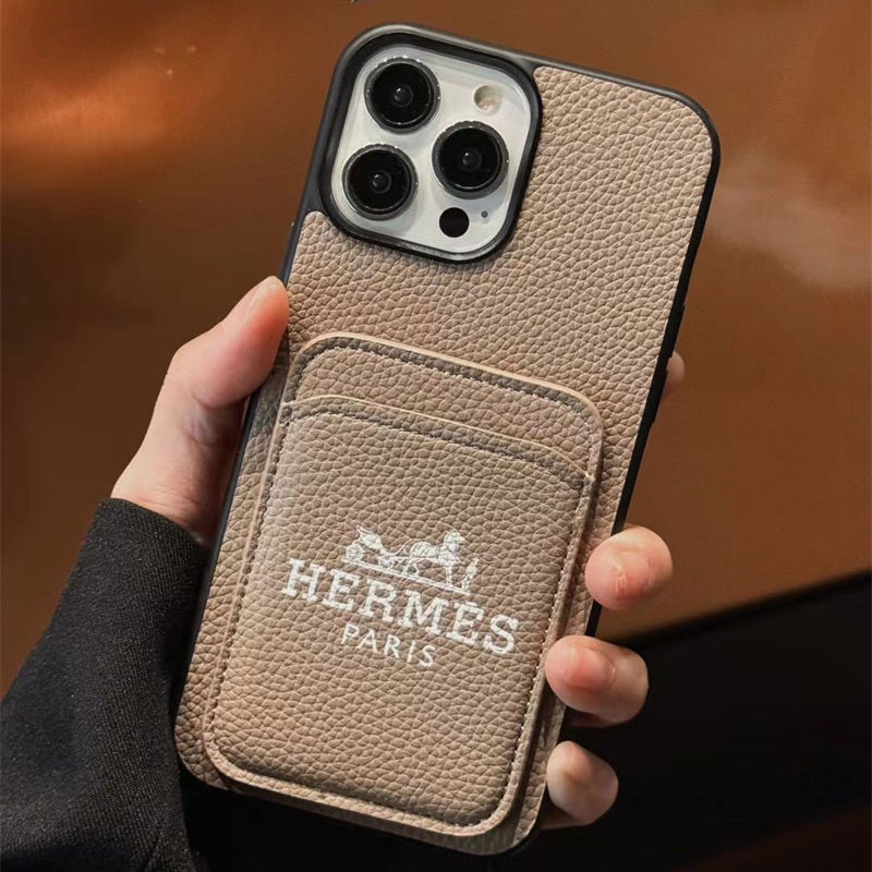 Hermes エルメスiphone14 16 pro 15 plusケースブランドカード入れハイブランドiphone14pro/16 15plusカバー