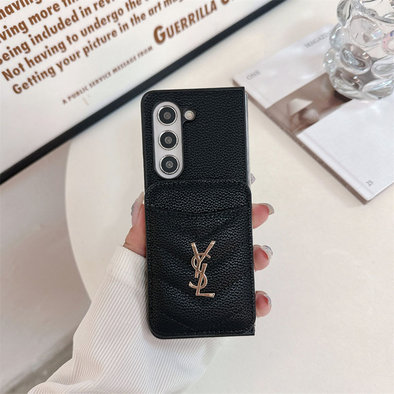 Ysl イブサンローラン galaxy z flip6 fold6 ケース ブランドGalaxy z flip5 6カバー高品質手帳型Galaxy Zflip4 5 6ケース